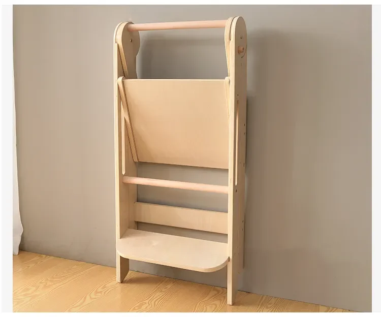 Wood Children Play Toddler Step Ladder Kitchen Cook Helper Learning Tower With building block drawing board