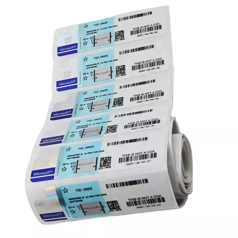 Coa sticker professional windows 11 pro coa красный/желтый/синий/серебристый цвет с лицензией OEM