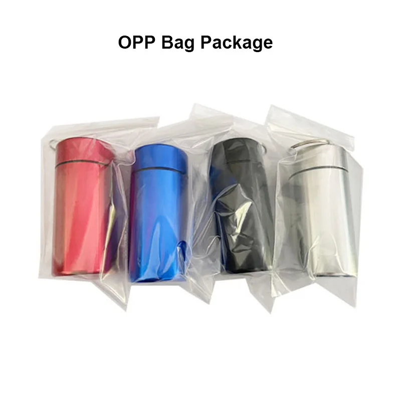Aluminum Metal Pill Box Case Organizer with Keychain,Outdoor Medicine Bottle Key Ring Small First Aid Drug Holder Pill Container