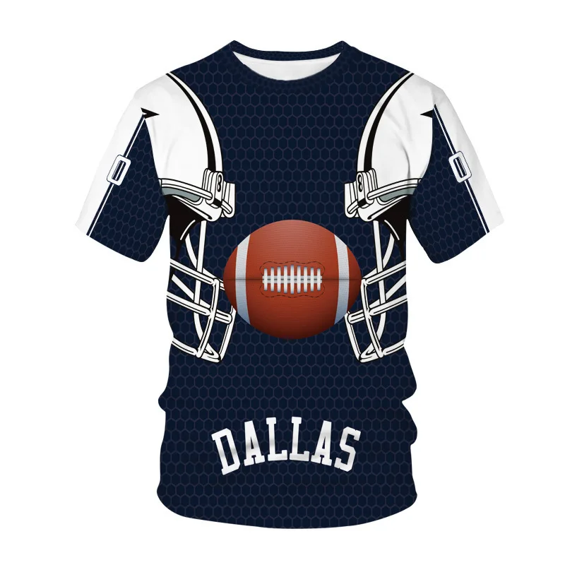 Sudadera 3d Printed Cowboys t-shirt Wholesale Fashion Short Sleeve High Quality Sports Uniform Nfl Football T Shirt