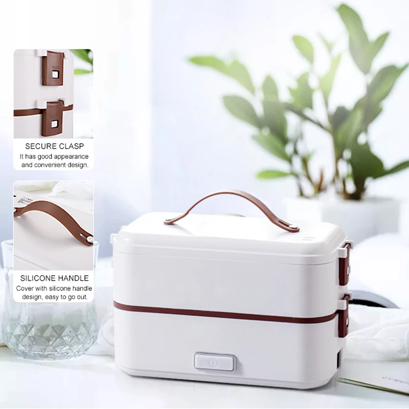 Heating Food Portable Stainless Steel Food Container Warmer Electric Lunch Boxes For Car And Home