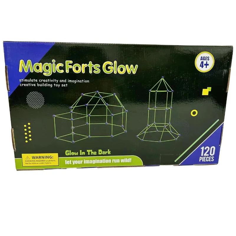 130 pcs indoor best magic construction toy tent strong sturdy stem fort building kit for kids 6 7 8 year old