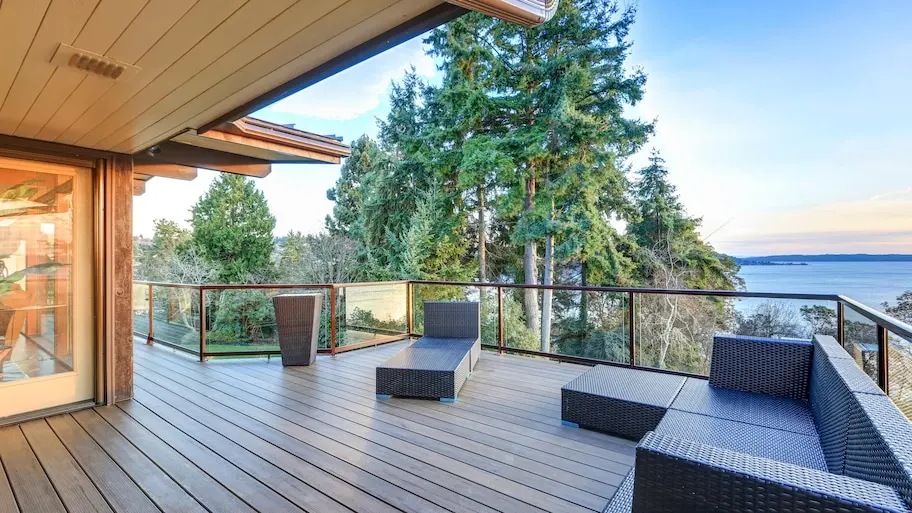 customized aluminum balcony cottages glass railing Balustrades Handrails for Stairs stair glass railing