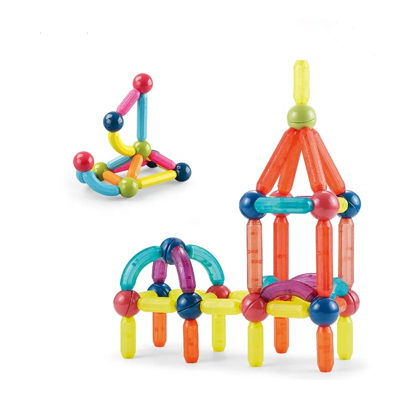 2024 New Business Ideas DIY Magnetic Toys Montessori Toys 0-12 Months Kids Magnetic Sticks And Balls