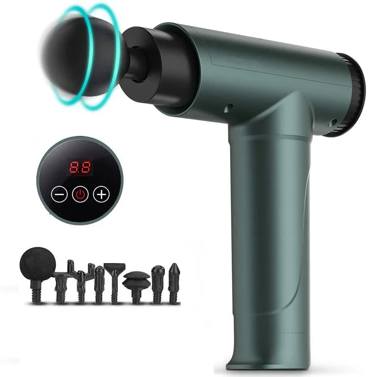 
 Хиропрактика, спортивный пистолет для глубоких тканей, Вибрационный беспроводной массажный пистолет с лучшей ручкой, массажный пистолет с аккумулятором  