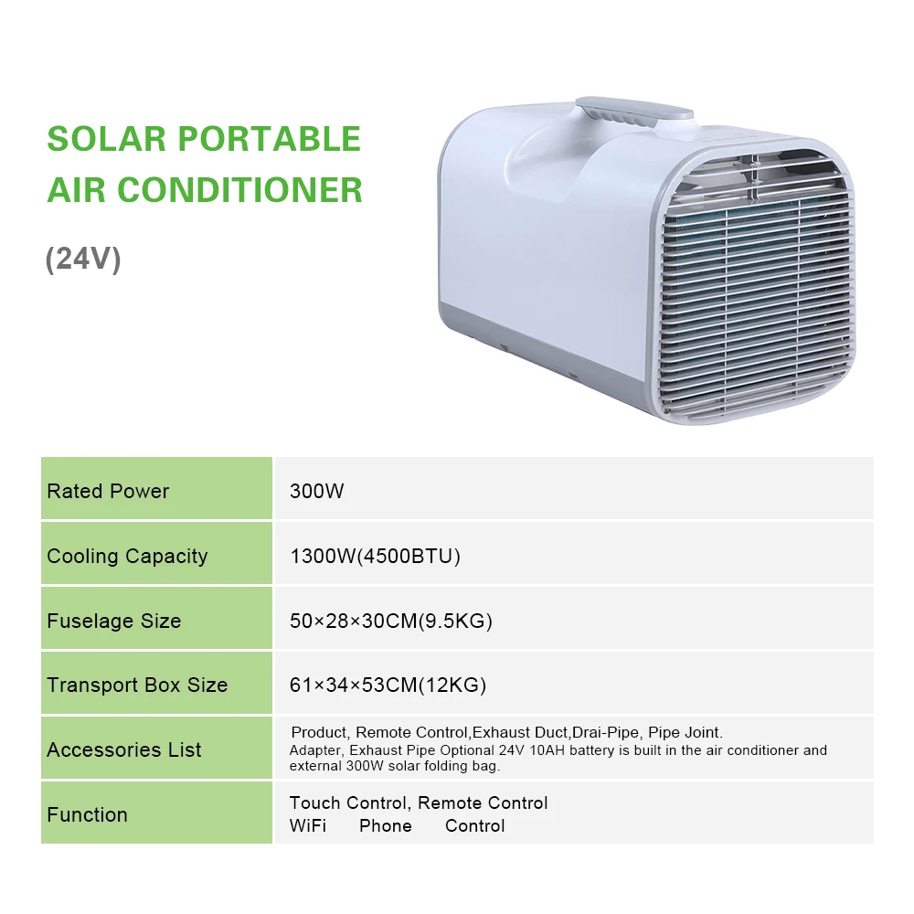 House Complete Portable Solar Air Conditioner Split Unit Ac Dc 220v 50hz Solar Energy Storage Power System