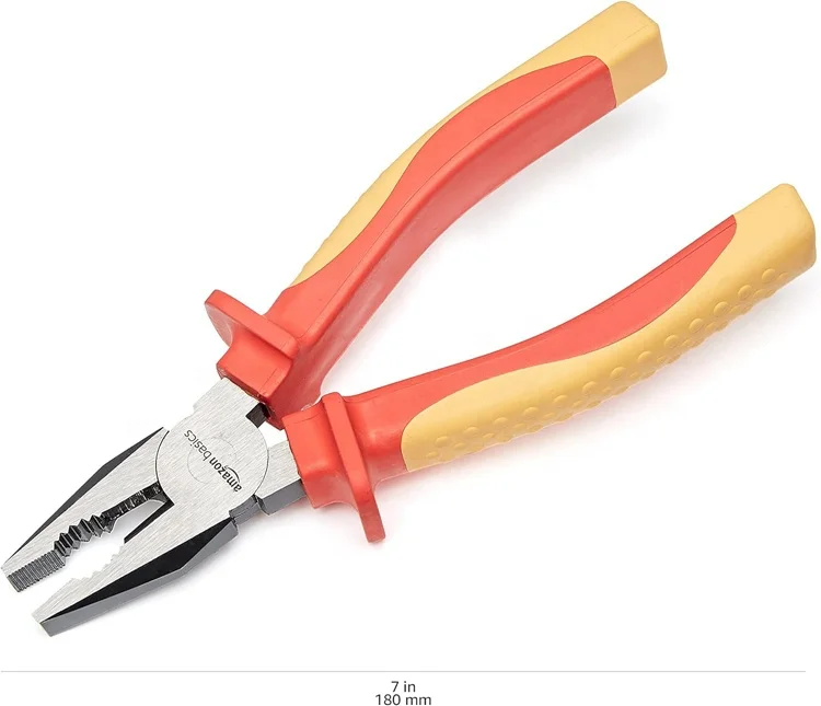 10PCS 6 7 8 inch pliers Insulated professional combination Linesman 1000v VDE yellow tools
