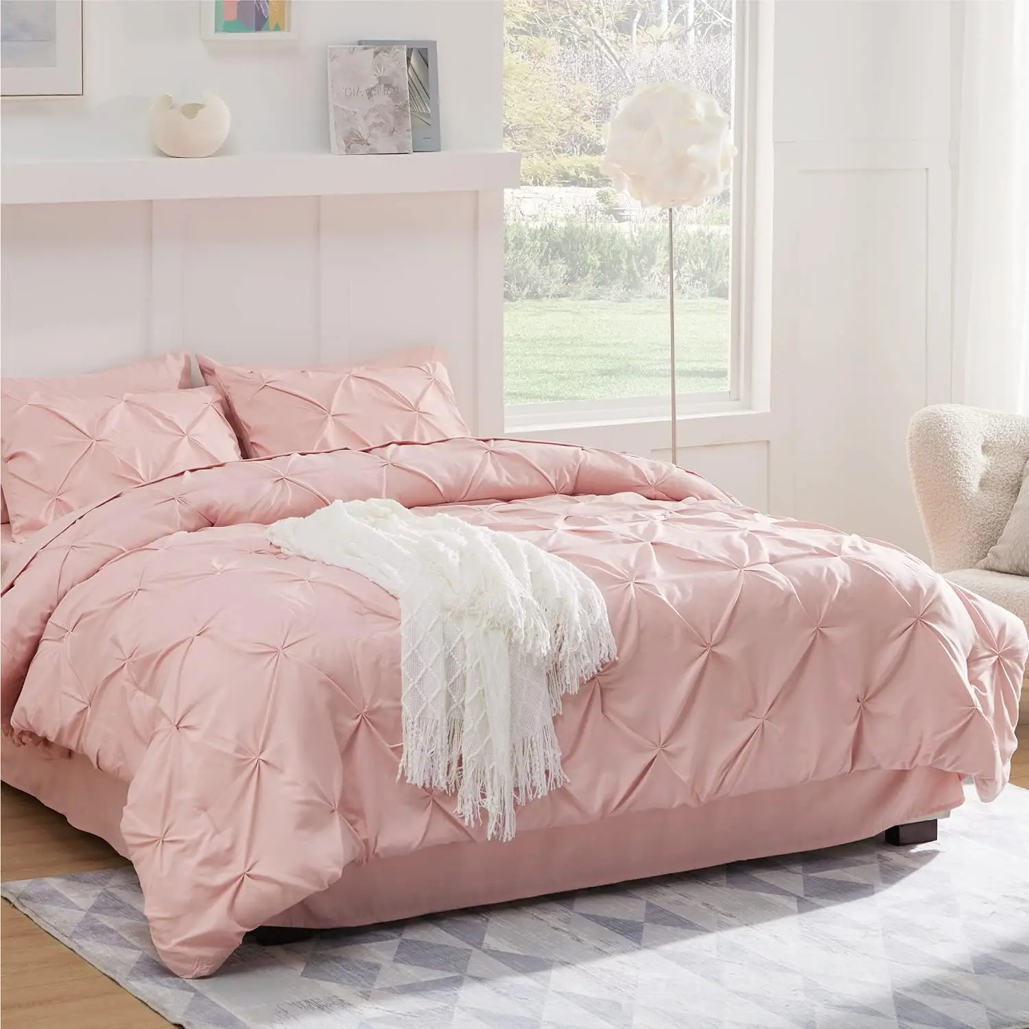 Solid Color Soft Polyester Microgel Fiberfill All Seasons Comforter