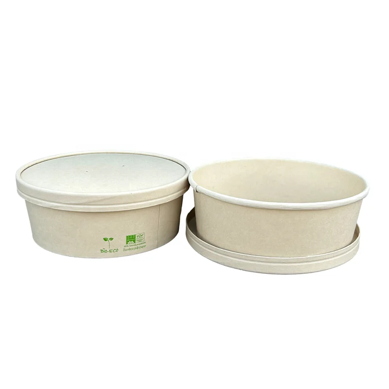 Gobest pe pla coated personalized custom popcorn packaging  fruit bowls and cups cover plastic Take Away Food Containers