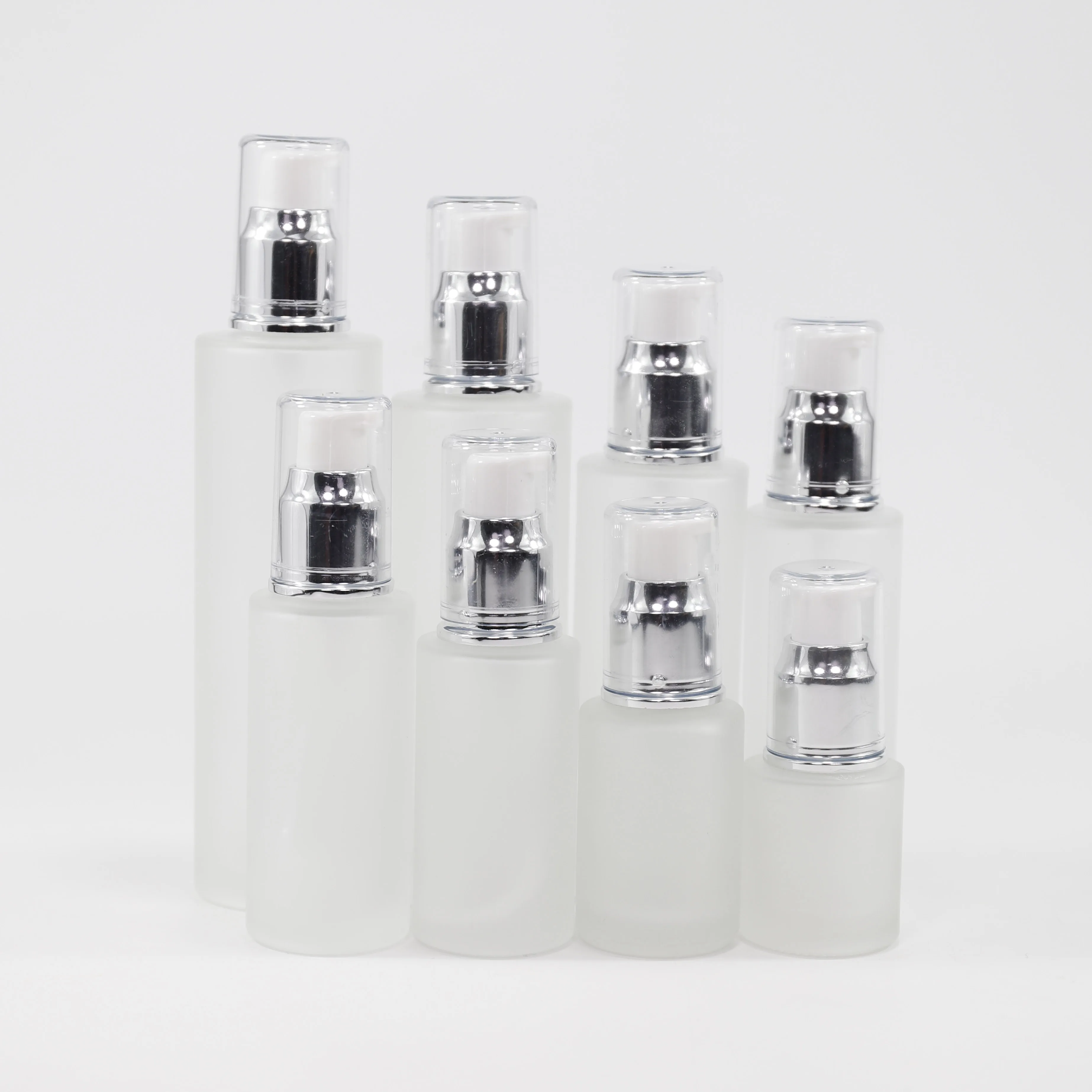 Wholesale Luxury Cosmetic Oil Cream Glass Matte Lotion Bottle with Pump