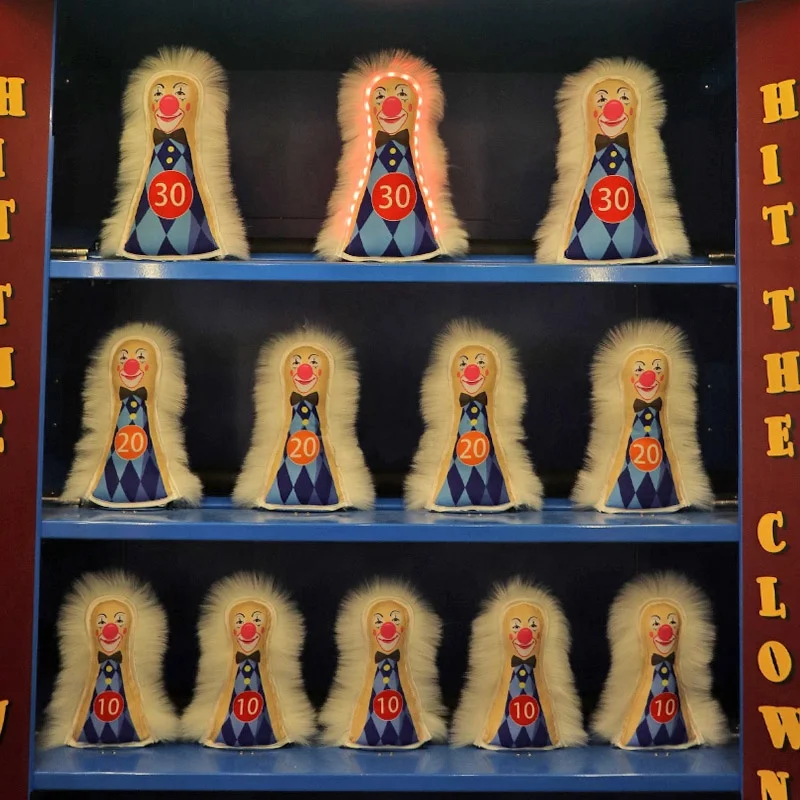 Hit the clown redemption game throw ball shooting game arcade game for sales