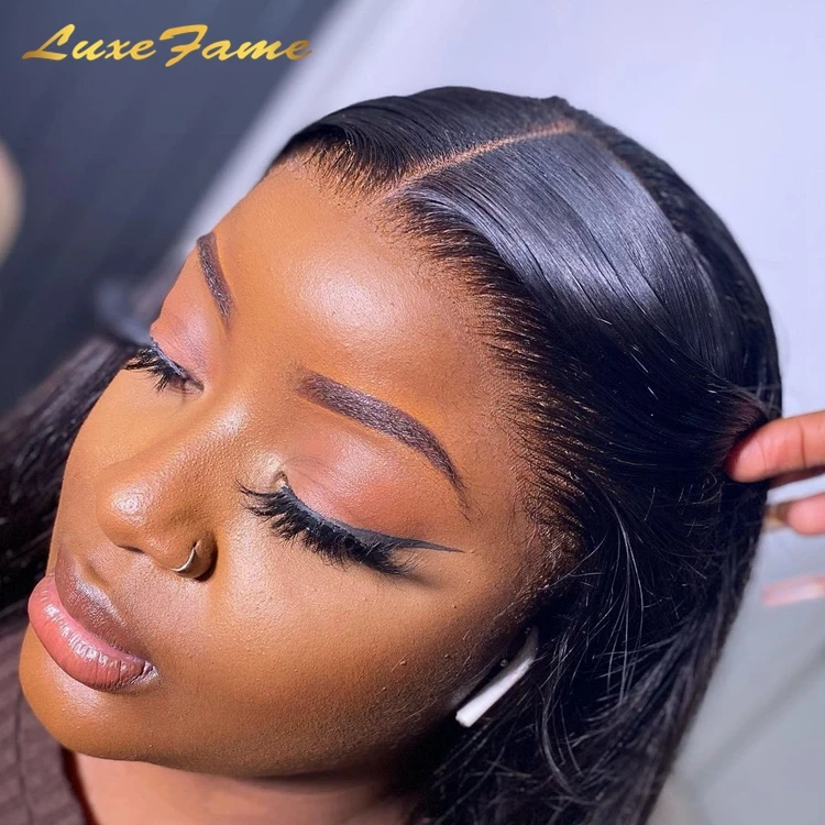 Luxefame Frontal Glueless Full Hd Lace Wig,Cuticle Aligned Virgin Raw Indian Hair Wig,Unprocessed 100% Human Hair Full Lace Wig