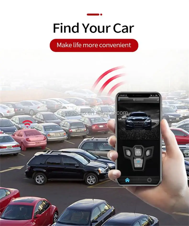 2 way mobil car alarm remote kit lcd block burglar security  universal siren car alarm with light buzzer