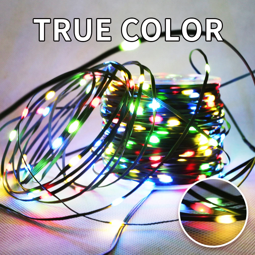50m 100m Led Lights 8modes Festoon Waterproof Outdoor 24V Fairy Lights Rubber-insulated Wire String Lights Garden Decoration