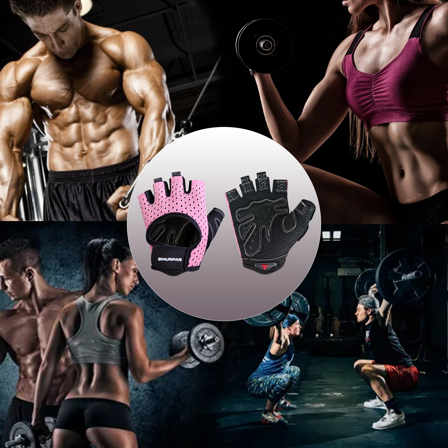 Перчатки для фитнеса с индивидуальным логотипом, мужские и женские дышащие перчатки для упражнений, для тяжелой атлетики, езды на велосипеде, нескользящие легкие перчатки для спортзала с логотипом