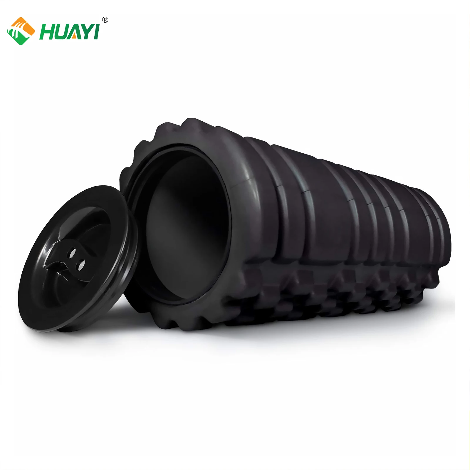 Huayi High density muscle fitness massage solid foam camo column roller Custom logo hollow yoga back eva solid foam roller