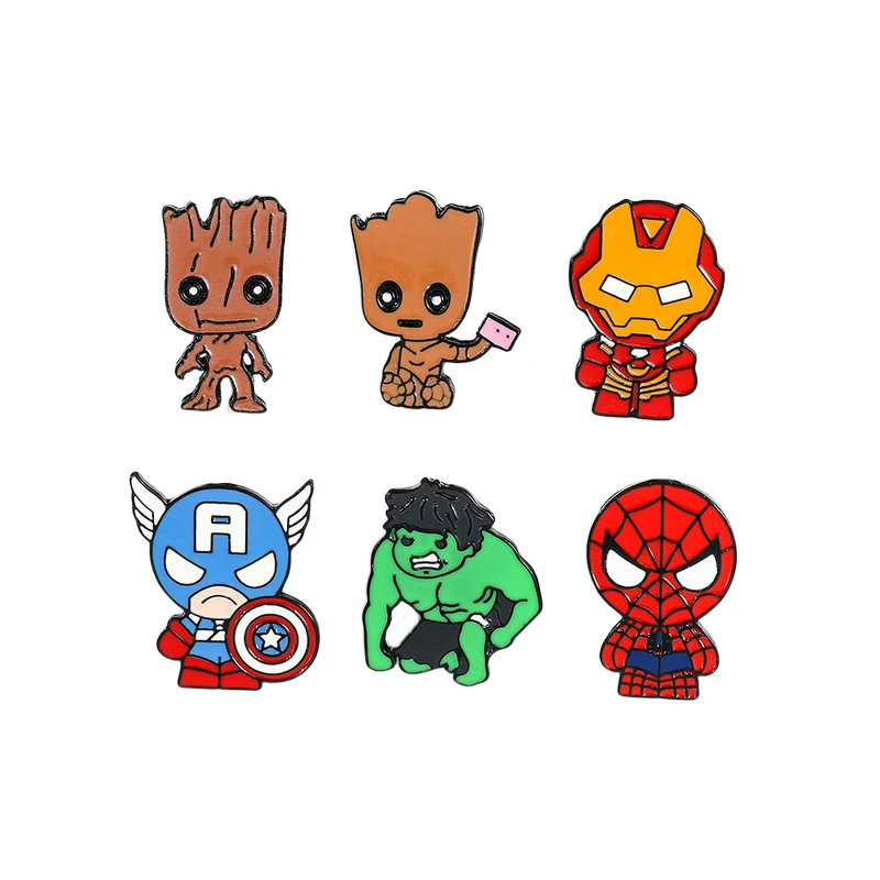 Wholesale super hero metal pin badge Chinese wholesale products Souvenirs soft hard enamel pin badge