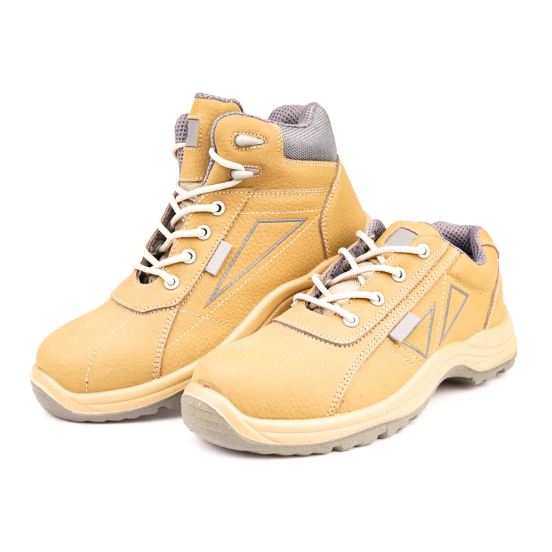 CE oil water resistant anti slip work shoes construction midi boot height safety shoe