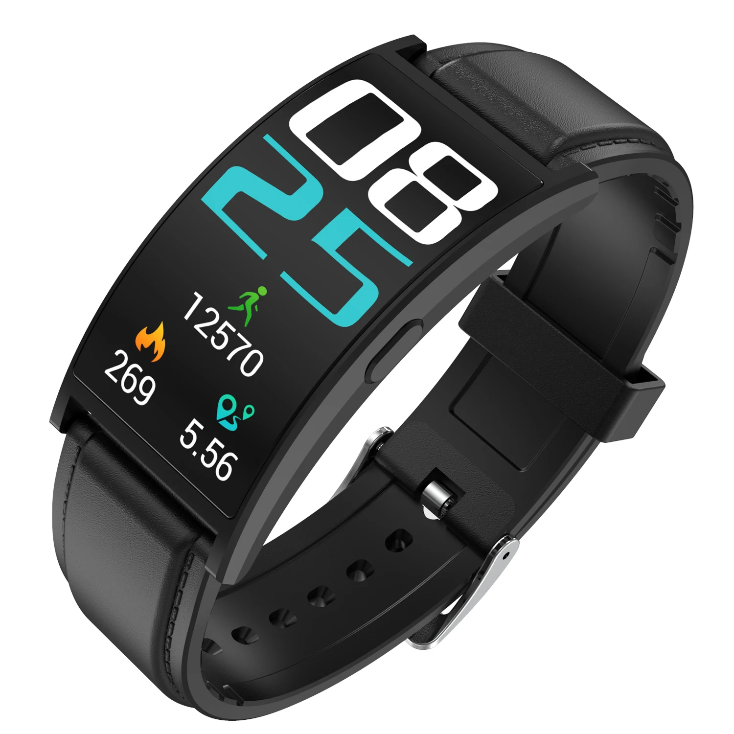 Foldable flexible display multifunctional sports pedometer bracelet with curved mobile phone smart watch