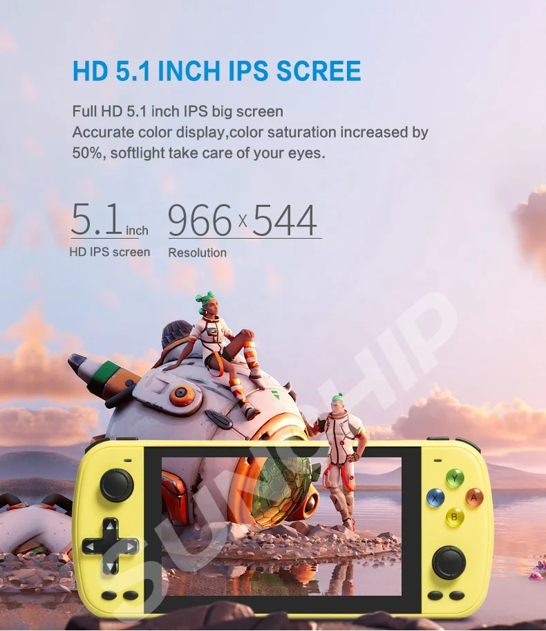  64Bit 5 дюймов IPS экран HD 10000 футболки с принтами на тему классических игр Портативный ретро видео Игровая приставка для handleld Game