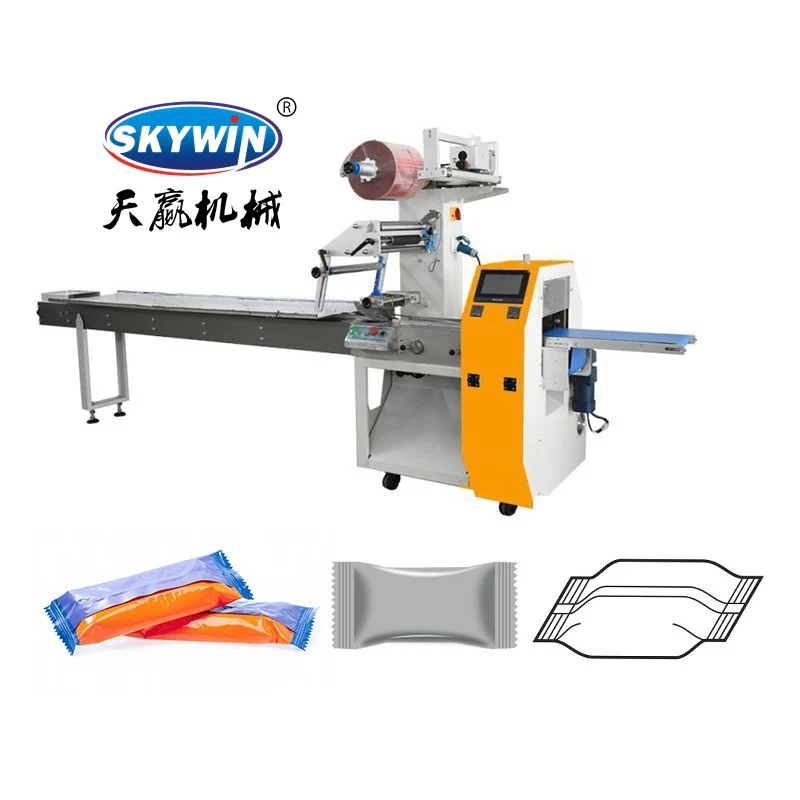 SKYWIN машина для упаковки печенья 380s / 530s Серводвигатель поточная упаковочная завод с маркировочная