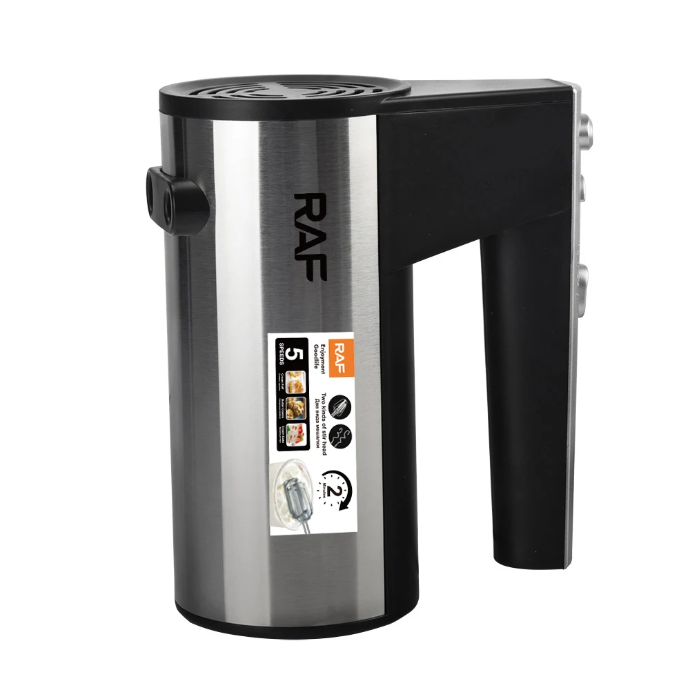 RAF Kitchen Appliance Stainless Steel 450W 5-Speed Operation High Speed Hand Mixer