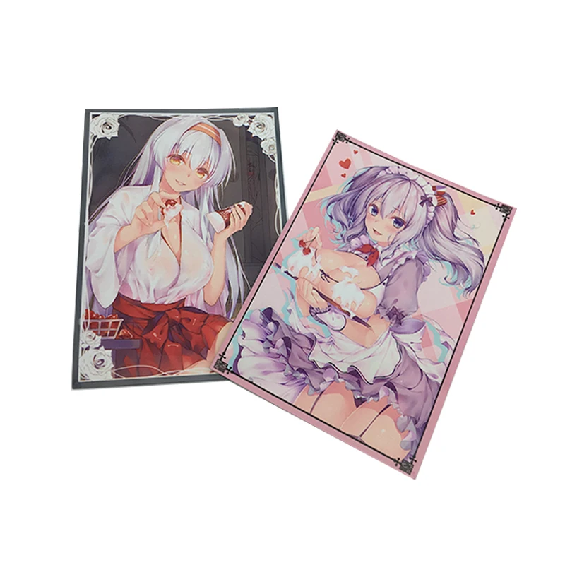 Custom japanese sexy girl board games card sleeves playing Card protector for board game