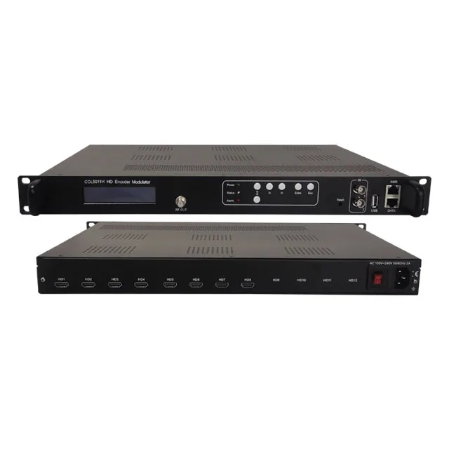 4 Channels  8* HD H.264 Video Encoding to ATSC-T ISDB-T IDVB-T DVB-C RF Encoder Modulator COL5011H