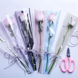 Transparent custom print plastic Bopp flower sleeves manufacturer
