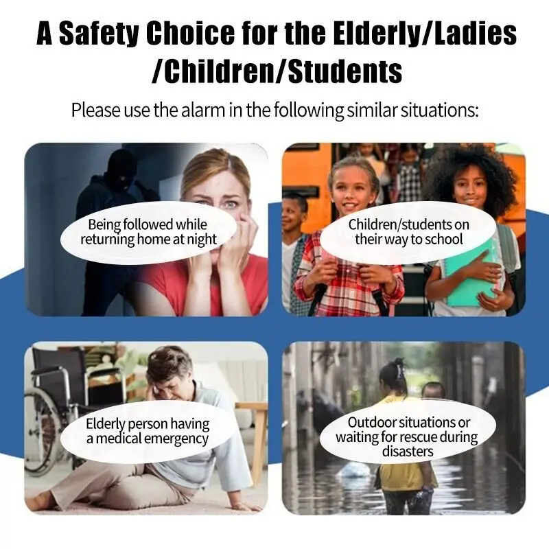 Personal Self Defense Alarm,130db Self Defense Siren Safety Alarm For Women Girl, Personal Keychain Alarm