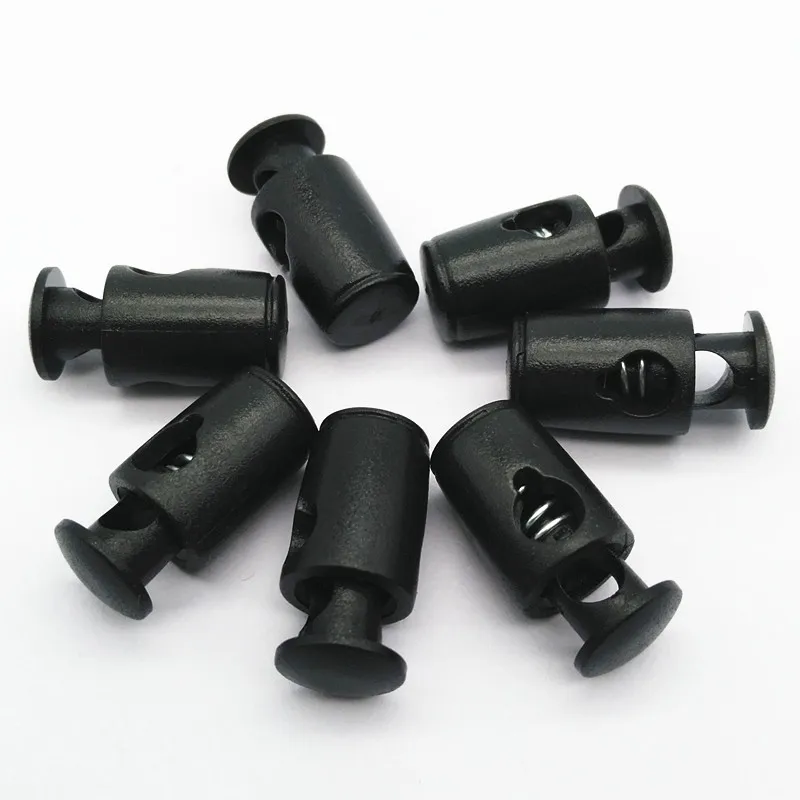 
 JYK330, длина 17,5 мм, одно отверстие, мини-пластиковый шнур черного цвета, маленькая пластиковая пробка для шнура  