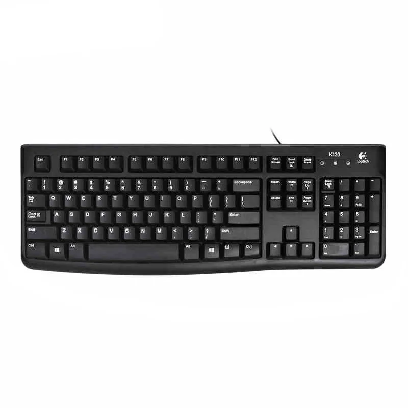 
 Logitech K120 USB Проводная клавиатура 104 клавиши полноразмерная клавиатура для настольного ноутбука  