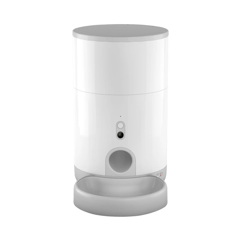 Pet New Supplies-Smart Pet Dry Food Dispenser with Camera Timer Feeder Double Storage with Bowl and Spinner Lid