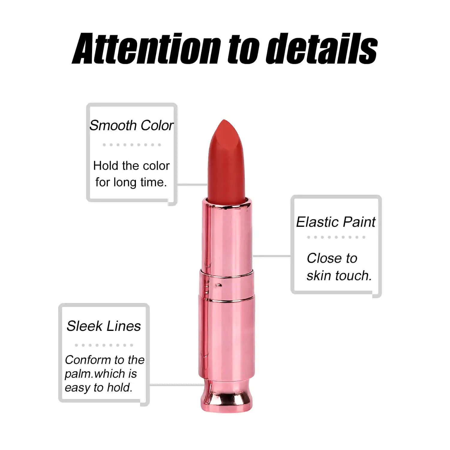 OEM ODM private label charm pink bullet lipstick matte lipstick with cover tube long lasting waterproof