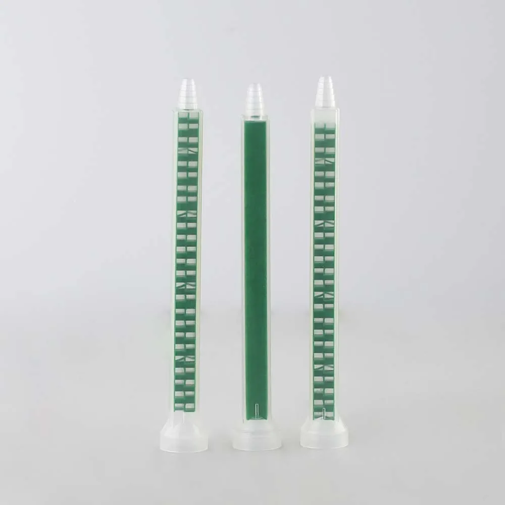 Resin Static Mixer Mixing Nozzles Duo Epoxies of Green Rectangular 08-24(Round Mouth)