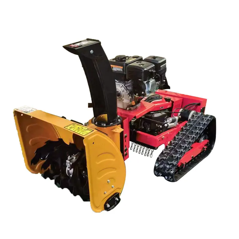 7.5HP косилка с гусеничным радиоуправлением газонокосилка со снежным плугом