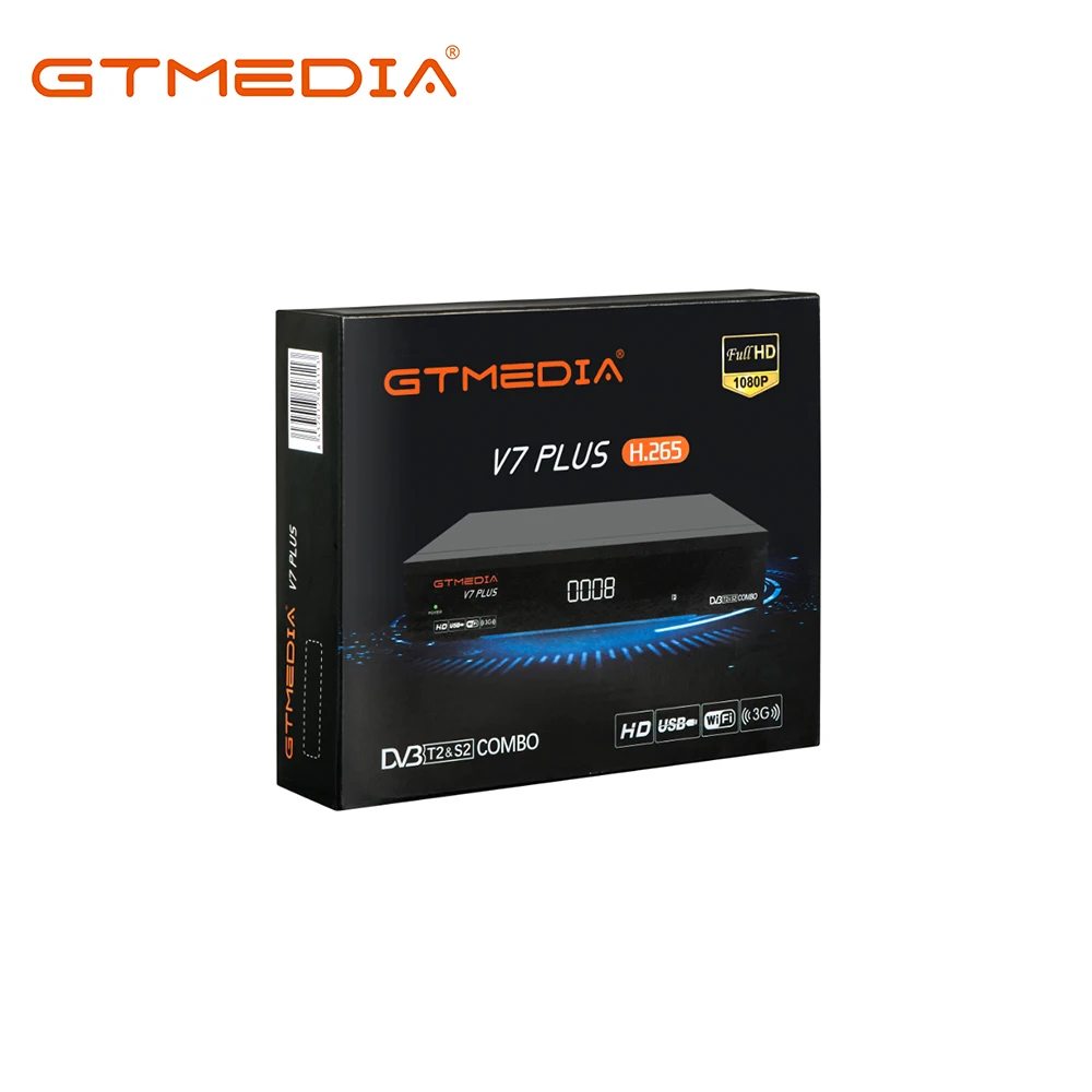GTMedia V7 Plus DVB S2 Satellite Receiver DVB T2 decoder firmware upgrade support H.265 PowerVu,DRE & Biss key Network Sharing