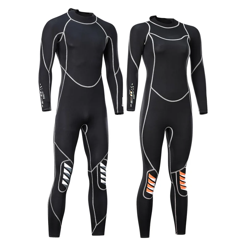 7Mm Donguan Female Plus Size Battery Heated Diving Neoprene Suit For Women Diving-Suit-Sewing-Machine  Front Zipper Wetsuit