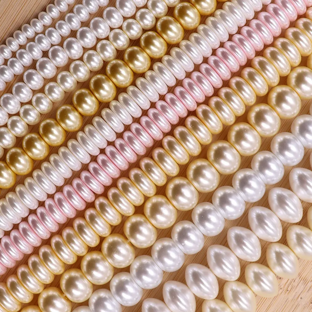 2-12mm New Arrival Fashionable Disc Rondelle Abacus Baroque Flat Round Crystal Pearl Spacer Beads For Bracelet Charms Making