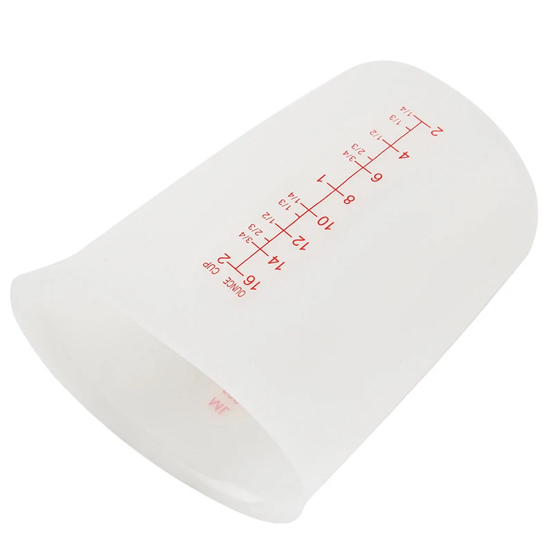 Антипригарная Гибкая чашка для перемешивания многоразовая емкость 1-2 чашки силиконовая смешивания с точной шкалой