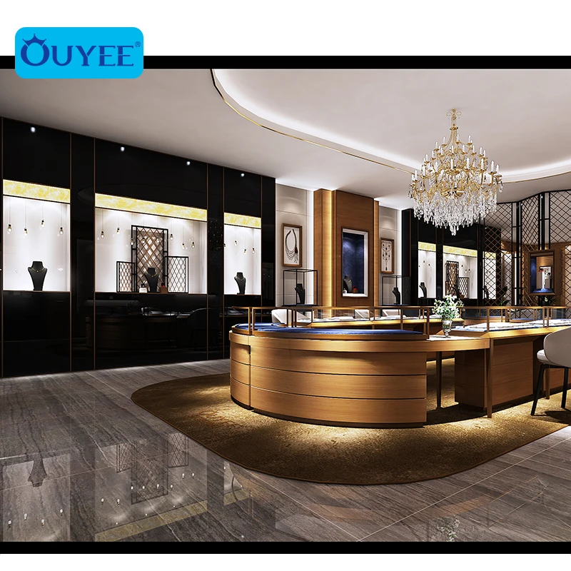 Gold Shop Interior Design High End Jewelry Display Showcase Jewellery Shop Counter Design Gold Jewellery Showroom