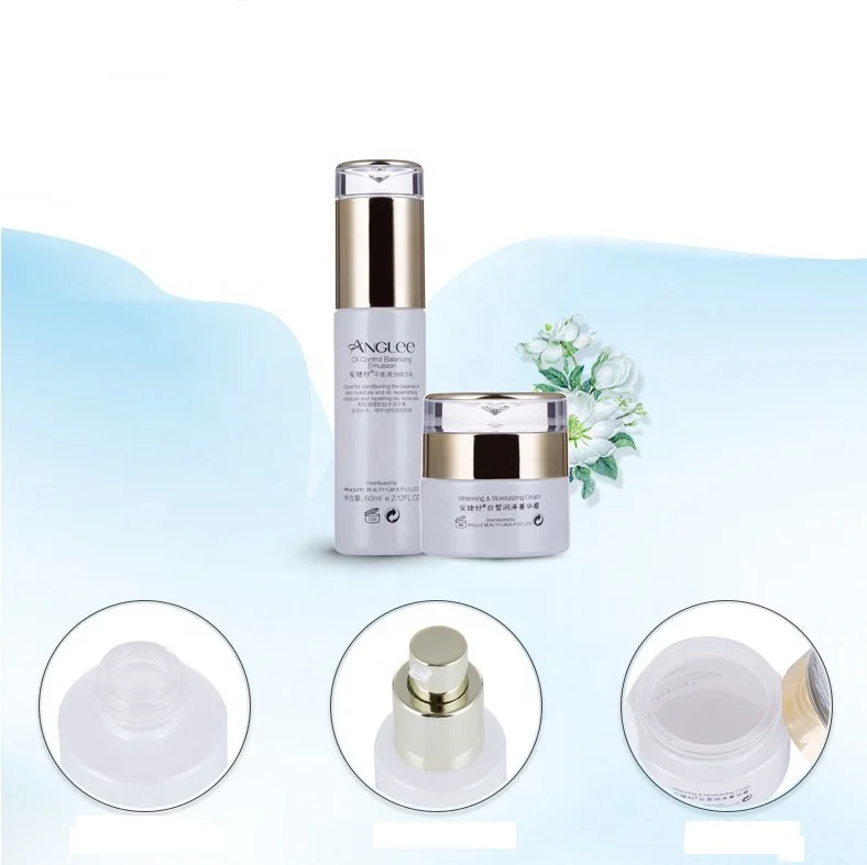 Wholesale Round Pear white eco friendly 20g 1oz 1.7oz 50ml 100ml 120ml glass luxury set cosmetic packaging