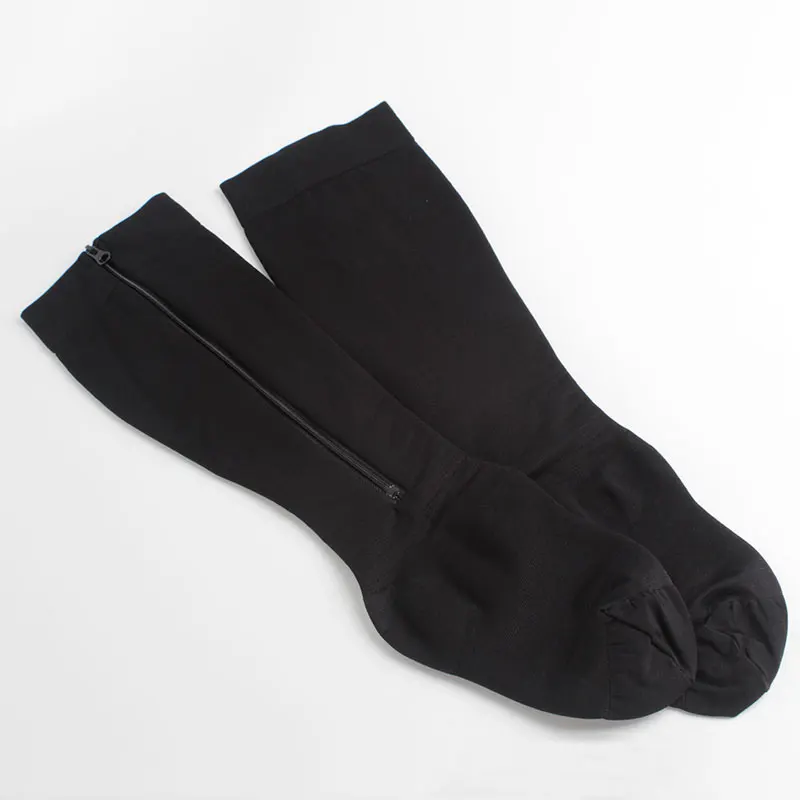Men and women pressure sock with zipper compression stockings for varicose veins