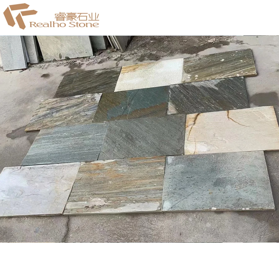 Natural Rusty Color Yellow Slate Flooring tile For Outdoor tile