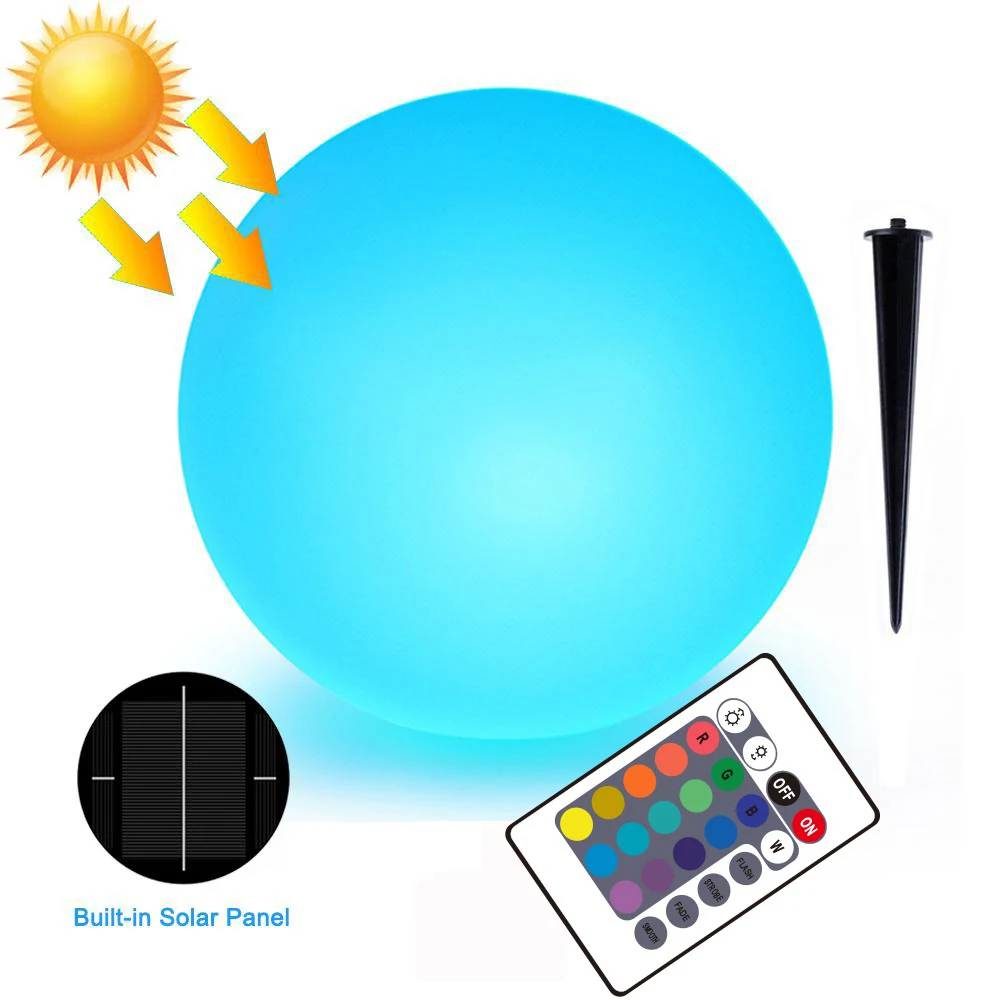 clear ball glob light 30cm / Outdoor garden glow waterproof ball led plastic solar floating pool ball light