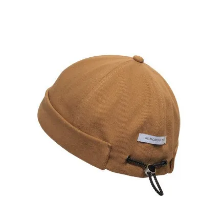 China wholesale fashion Adjustable Rolled Cuff Brimless Hats for Men Cotton Brimless Hat Docker Cap