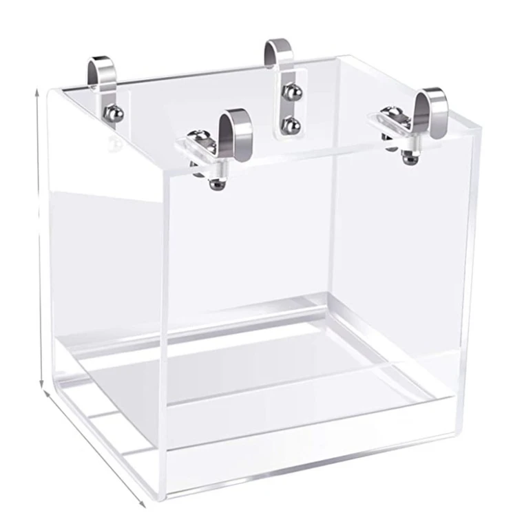 Portable Shower No-leakage Bird Bathtub Acrylic Bird Bath Cage With Hanging Hooks For Most Birdcage