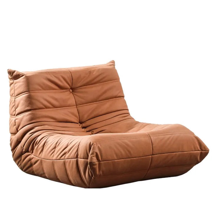 Modern Fabric Tatami Lounger Togo Design Caterpillar Lazy Sofa