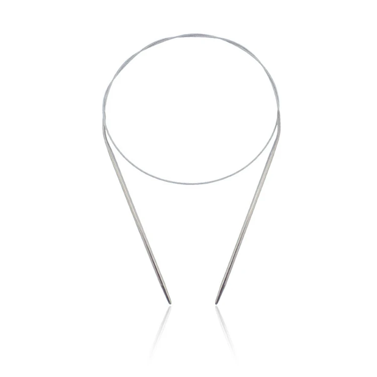100cm 10 Size Stainless Steel Circular Knitting Needles Crochet Needles for Knitting DIY Weaving Pins Needle Craft Tools