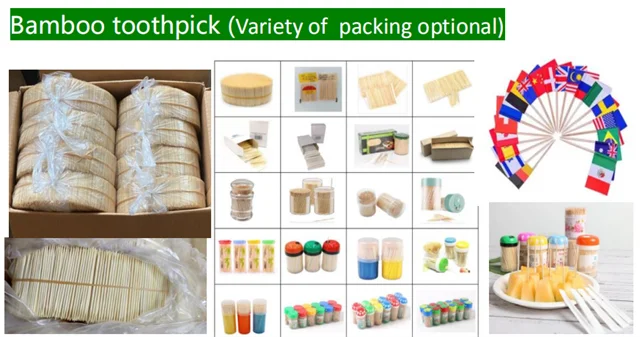 Factory All Kinds Packing High Quality Disposable Bamboo Tooth Pick   Natural Bamboo Toothpick individual wrapped toothpick